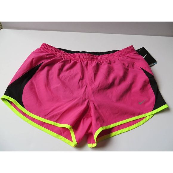 NEW Women's XS NIKE DRI-FIT 5K Running Training Shorts Pink Black 573728-667 - Picture 4 of 6